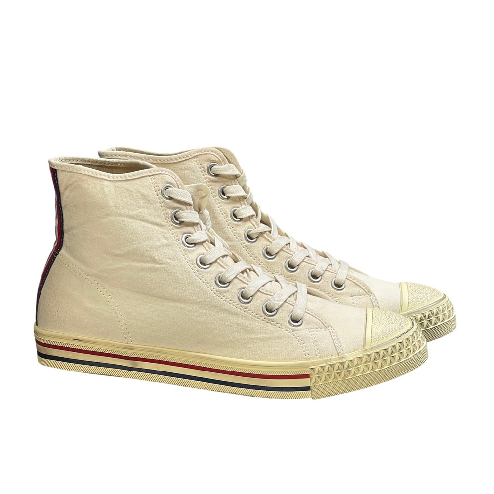 NIB Hood 1967 Rocket High Cut Men's 10 Vintage Natural Canvas High Top Sneakers‎